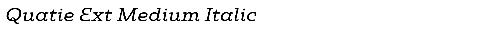 Quatie Ext Medium Italic image